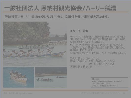一般社団法人 恩納村観光協会/ハーリー競漕