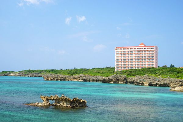 View of the Hotel with the Heart Rock from the Ueno German Culture Village