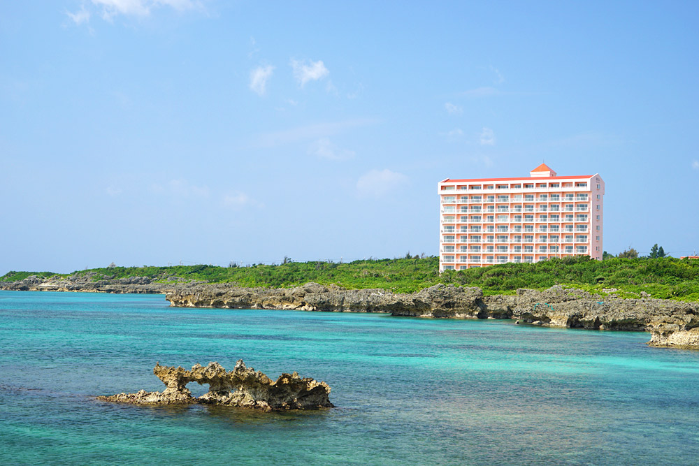 View of the Hotel with the Heart Rock from the Ueno German Culture Village