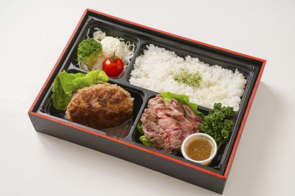 希少部位ミスジステーキとハンバーグ